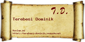 Terebesi Dominik névjegykártya