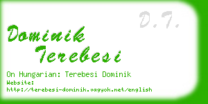 dominik terebesi business card